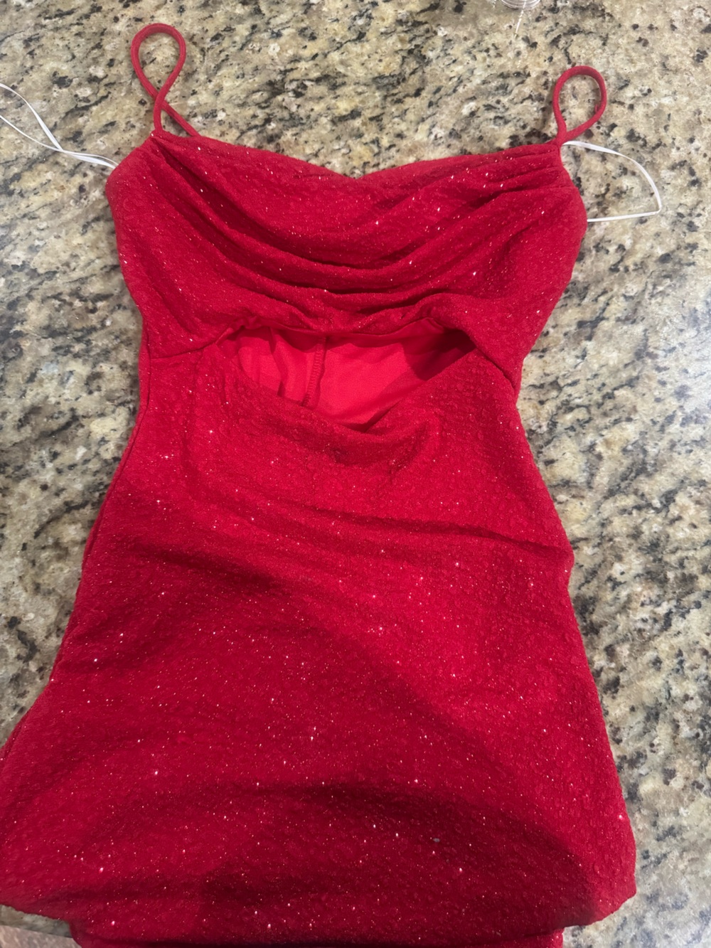 Strapless Red Sparkle Wedding Dress Bodice